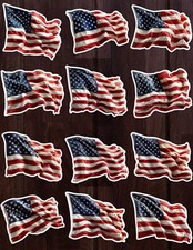American Flag Die Cut Vinyl Stickers Set Scrapbooking Laptop Water Bottle