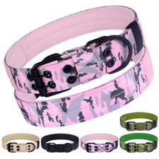 NEW Adjustable Heavy Duty Metal Buckle Tactical Nylon Large Military Dog Collar