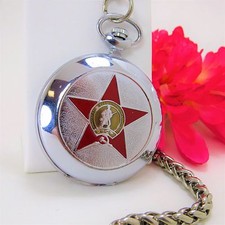 Vintage Soviet "PATRIOTIC WAR" MOLNIJA POCKET WATCH 18 Jewels Serial 572696