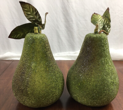 Decorative Ornamental Sugared Pears Fruit Decor Festive 7.5  Tall Christmas
