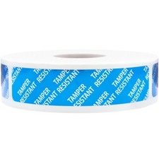 Blue Tamper Resistant Evident Labels | 0.75" x 3.5" Inch Rectangle | 500 Pack