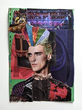 Attic Mirror unframed "punk" collage artwork A4 size