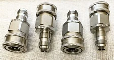 Lot of 4:  New 1/2-8 37° Stainless Quick Disconnect Coupler, Valved, SVHC8-8-57