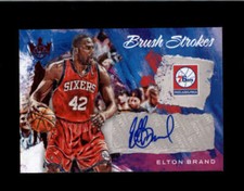 ELTON BRAND 2022/23 COURT KINGS BRUSH STROKES RED AUTOGRAPH AUTO #36/49 BD1607