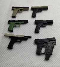 9mm Semi Auto Pistol 1/12 Scale Weapon Action Figure Accessory Force