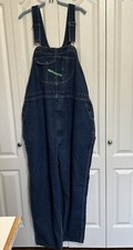 Vintage Key Imperial Denim Overalls Men 56x32 Blue Jean Bib Workwear Carpenter