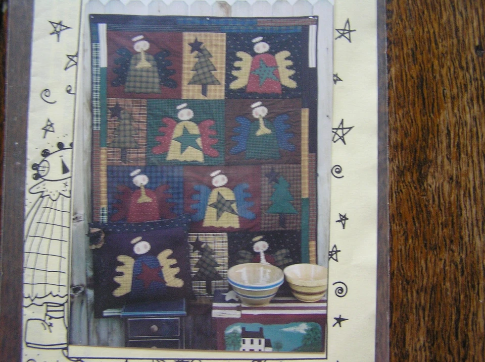 Meme's Quilts IN THE WOODS 45x60" Applique Quilt Pattern #MQ285 ANGELS~TREES~NIP - Image 2 of 3