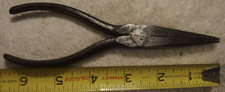 6" UTICA TOOLS #654-6, long needle nose side cutter pliers VTG tool
