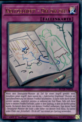Yu-Gi-Oh! Kritzelheft „Oh Oh Oh!“ Ultra Rare – 1. Auflage Deutsch, Inkl. Ultrapro Toploader