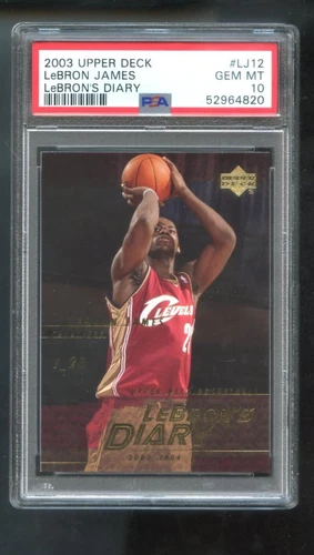 2003-04 Upper Deck LJ12 Lebron James Diary ROOKIE RC PSA 10 Graded Card Lebron's