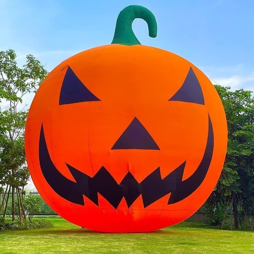 Soplador inflable gigante de decoración de calabaza de Halloween de 26 pies con tira de luz LED - Imagen 1 de 6