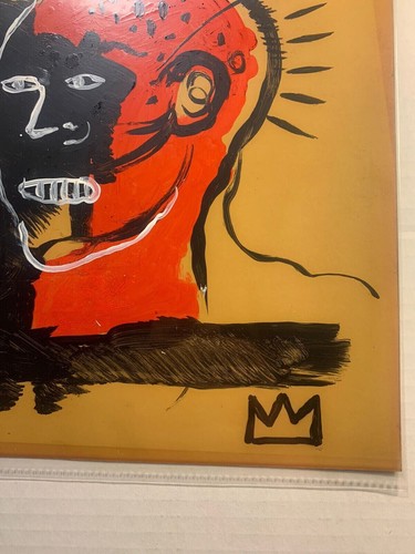 JEAN-MICHEL BASQUIAT Etching signed by hand Ultra Rare Art Auction Gold Mind! - Picture 3 of 7