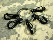 U.S. Seller 3/4/5 Pcs EDC Snap Clip Hook Keychain with Key Ring