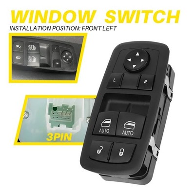 LH Power Window Master Control Switch 68183752AE For Dodge Challenger 2015-2022