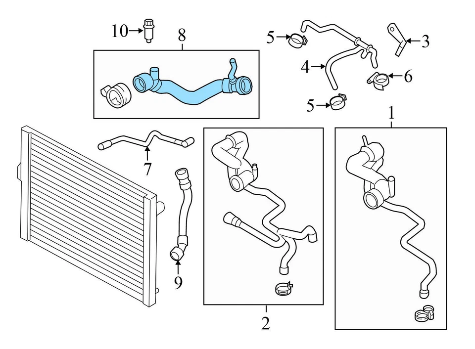 BMW ALPINA B7L XDRIVE 2011-2015 - Manguera de refrigerante de radiador / línea 7575427 Foto 3 de 4