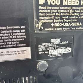 SEGA Genesis MK-1631 Console Bundle w/ 2 Controllers Cords WORKS!