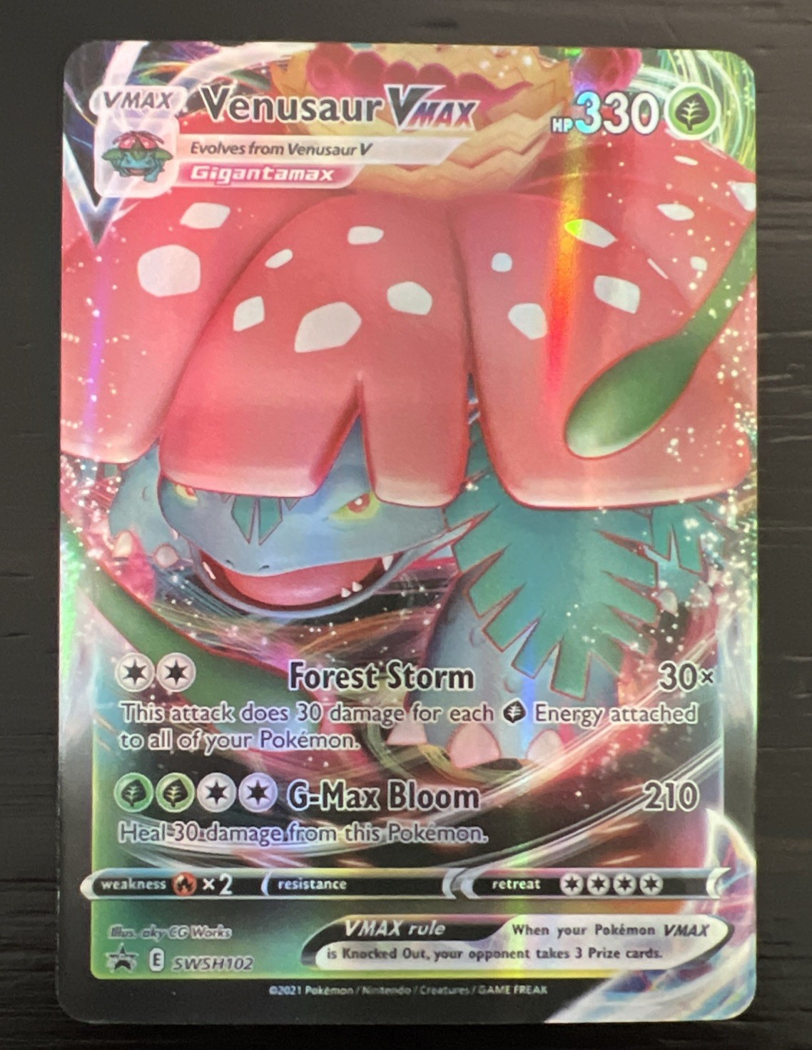 Venusaur VMAX SWSH102 Holo Promo Sword & Shield Promo Pokemon NM