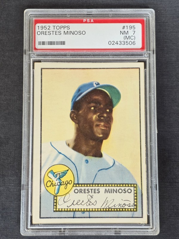 1952 Topps Orestes Minnie Minoso Rookie RC #195 PSA 7 (MC) HOF SET BREAK