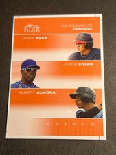 Leaf Rize Mini ORANGE PROOF W/O # & AUTO Javy Baez Jorge Soler Albert Almora