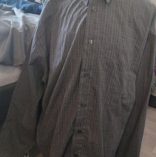 Arrow Wrinkle Resistant Gray Plaid Long Sleeve Dress Shirt XL Point Collar