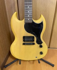 Epiphone SG Junior E-Gitarre TV gelb modifizierter Saitenhalter Tonabnehmer