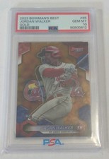 2023 Bowman's Best Jordan Walker RC Gold #40/50 PSA 10 Cardinals