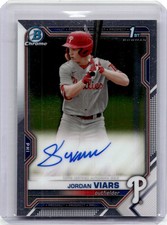 2021 Bowman Draft Chrome Pick Autographs Jordan Viars RC Auto Philadelphia