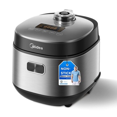 Midea Reiskocher mit 9 Funktionen, 2L, 4 Tassen, für 1-3 Personen, schwarz 