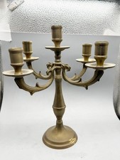 VINTAGE BRASS 5 ARM CANDELABRA CANDLESTICK HOLDER ORNATE THORN DESIGN