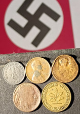 5ea 1942A REICHSPFENNING 1944S Lincoln 1923 Buffalo 1906 Indian 1950D 10 Pf A-18