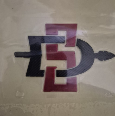 #ad San Diego State Aztecs Iron On Decal Red Black NCAA Logo Souvenir $5.00