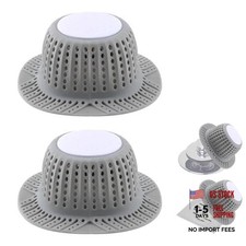 2 Pack Bathtub Drain Hair Catcher for Dog Hairs, Silicone Shower Hair Catcher,