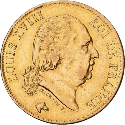 France, Louis XVIII, 40 Francs, Louis XVIII, 1824, Paris, Or, TTB, KM:713.1 - Photo 1/2