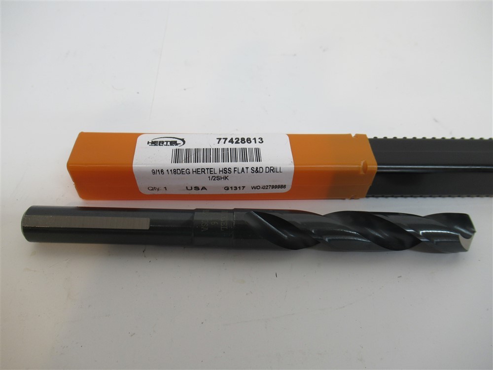Hertel 77428613 , 9/16 HSS Silver Deming Reduced Shank Drill Bit