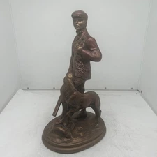 BRONZE “ON THE HUNT" W/GUN/DOG FOR AUSTIN SCULPTURES