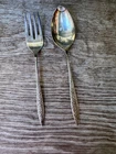 Wallace Spanish Lace Sterling Silver Serving Spoon Fork Set 4.8oz 136g