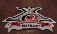 Carolina Hurricanes Hockey 10th Anniversary Iron On Patch 1997-2007