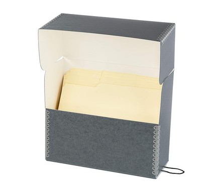 Archival Document Storage Box With 12 Letter Sized File FoldersAcidfree Organize