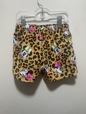 Disney Minnie Mouse Cheetah Print Girls Size 5 Shorts NWOT 0231