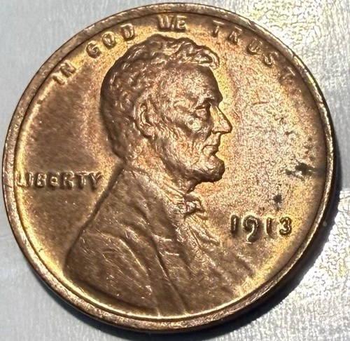 1913 P - RB Lincoln Wheat Penny AU- #2126