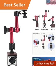 Red Adjustable Magnetic Base Holder for Dial Indicators - Precision Engineering