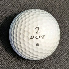 Vintage Spalding DOT 2 Golf Ball - Rare Collectible Single - Black Dot Logo