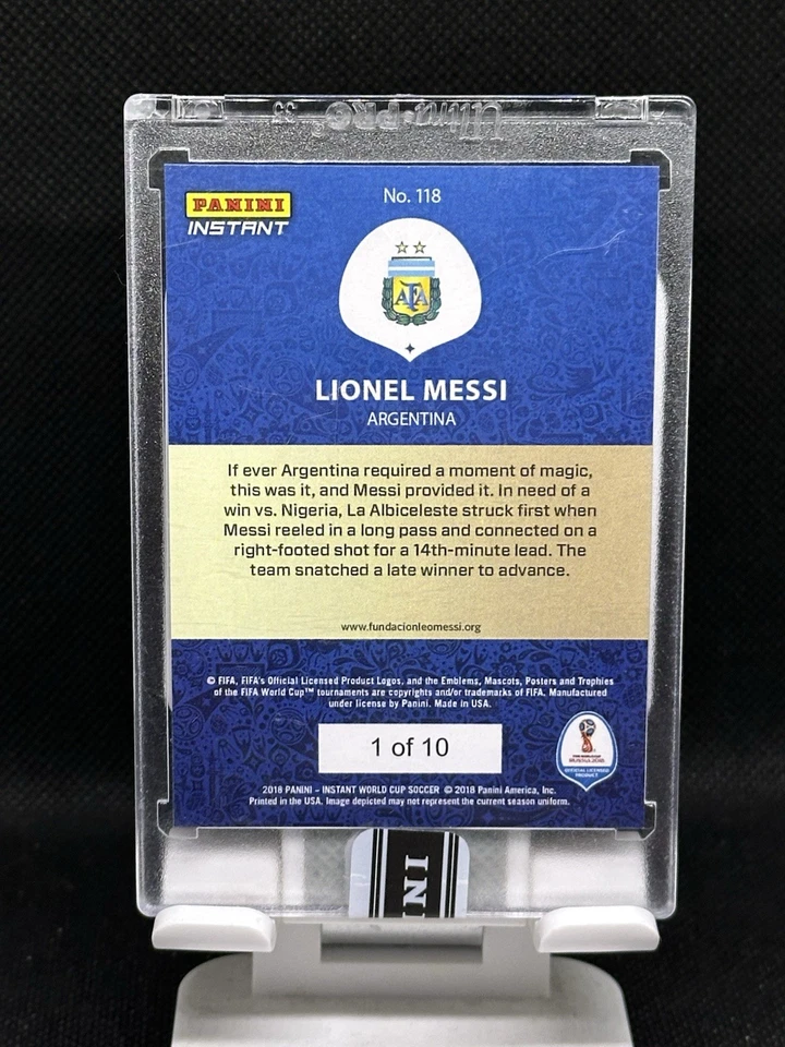 2018 Panini Instant World Cup /10 Lionel Messi #118 - Image 2 of 2