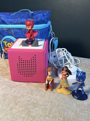 Toniebox Pink Audio Player Bundle Disney Tonies Toy Story Case Charger Figures