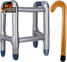 Aufblasbare Gehhilfe Aufblasbarer Spazierstock Kostüm Fasching Oma Opa Party Sch