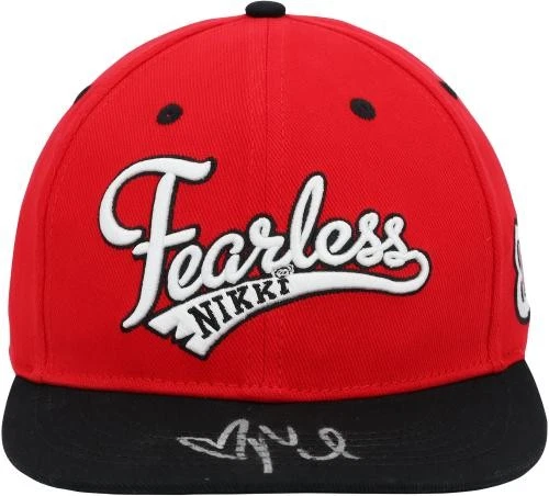 Gorra Nikki Bella WWE Autografiada Fearless Snapback Fanáticos Auténtica Certificada Foto 2 de 4