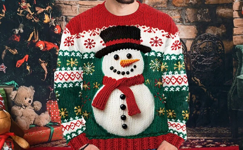 Ugly Christmas Sweater Imitation Sweater Design Sweatshirts Pullover Unisex