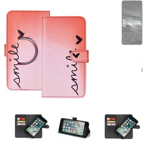 Ailisi Cover per Redmi Note 9T, Pink Flip Cover Cartoon Cute Rabbit