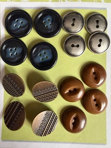 Beautiful Buttons ! Quartet of Quads!