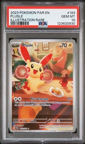 Pokemon Plusle Paradox Rift Illustration Rare #193 PSA 10 Gem Mint